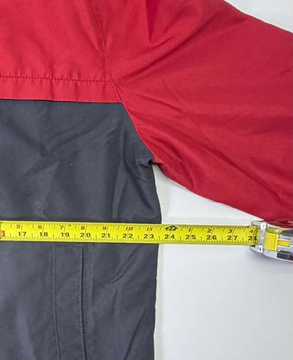 Perry Ellis Portfolio Men's Microfiber Full-Zip Windbreaker Red/Navy Size L - Picture 5 of 11